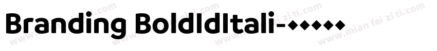 Branding BoldIdItali字体转换